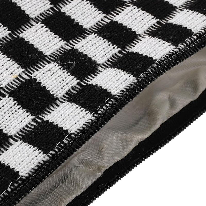 DECHOUS 2pcs Checkerboard Travel Toiletry Bag Large Capacity Cosmetic Organizer For Women Girls - Image 3